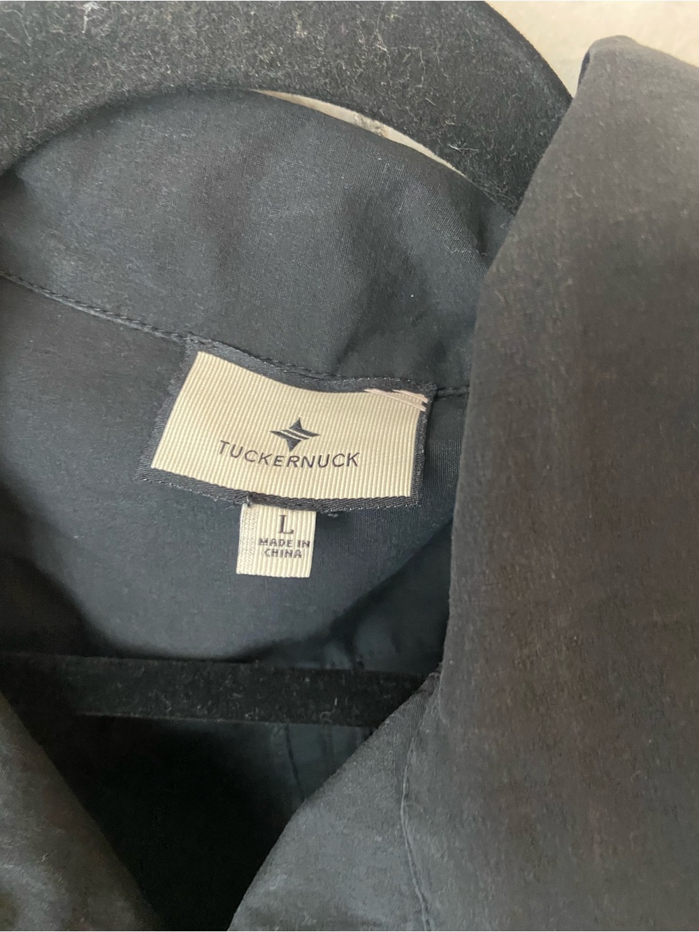 Tuckernuck Margot Stand Collar Blouse Black Size L Cotton Poplin - Picture 5 of 7